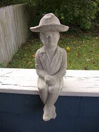 Jr Fishing Boy W Concrete Hat