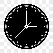 Clock In Black Png Vector Psd And