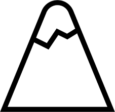 Mountain Top Thin Icon For