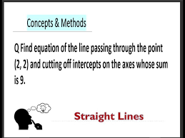 Equation Of The Line Passing Through