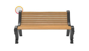 Wooden Park Bench Transpa 3d Render