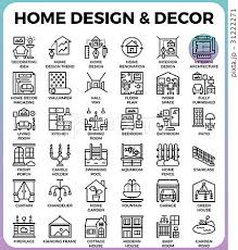 Decor Icons Stock Ilration