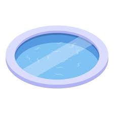 Home Garden Pool Icon Isometric Of Home