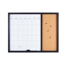 Towle Living 24 X 19 In Black Calendar And Cork Board Combo With Markers And Pins