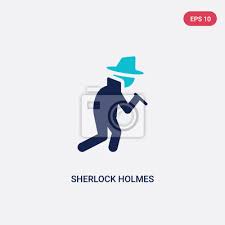 Two Color Sherlock Holmes Vector Icon