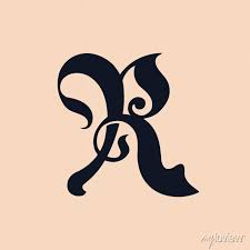 Letter R Logo Calligraphic Signature