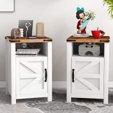 Farmhouse End Table With Barn Door