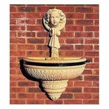 Off White Figurative Wall Fountain At