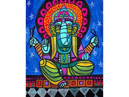 Ganesh Art Hindu God Folk Art