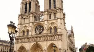 Notre Dame De Paris Cathedral On White