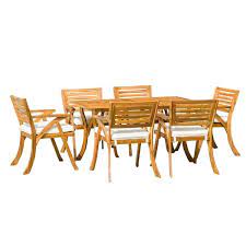 Noble House Hermosa Teak 7 Piece Wood