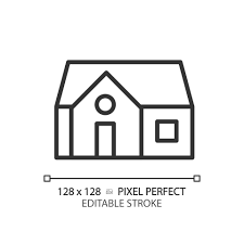 Story House Pixel Perfect Linear Icon