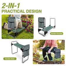 Garden Kneeler And Seat Workbench Gardening Workseats Foldable Garden Seat Bench With Soft Eva Kneeling Pad