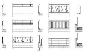 Balcony Railing Sectional Detail Dwg
