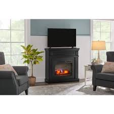 Grantley 41 In W Freestanding Electric Fireplace Mantel In Black