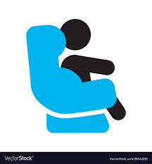 Car Seat Silhouette Icon Vector Image