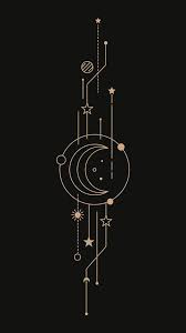 Celestial Icon Vector Linear Drawing