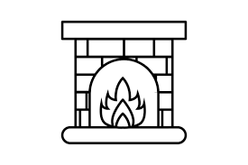 Icon Fireplace Outline