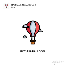 Hot Air Balloon Simple Vector Icon