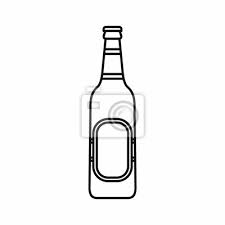 Bottle Of Beer Icon In Outline Style