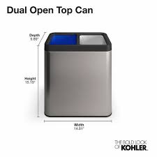 Kohler 22 Liter Dual Compartment Open