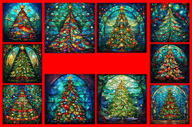 Tree Stained Glass Background