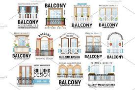 Balconies Icons Architecture Building