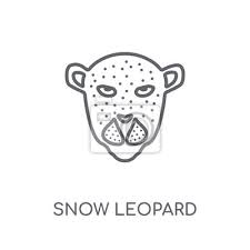 Snow Leopard Linear Icon Modern