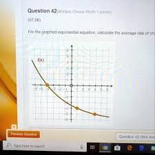 Graphed Exponential Equation Calculate