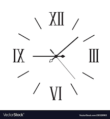 Modern Wall Clock With Roman Numerals