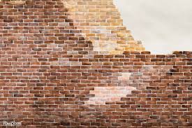 Brown Brick Wall With A Ed Wall