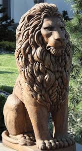 Lion Sculpture Cement Statues Garden