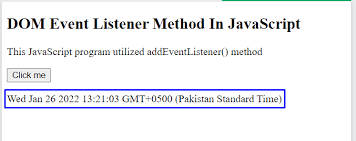 dom event listener method in javascript