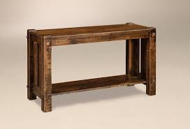 48 Rough Sawn Wood Console Table From