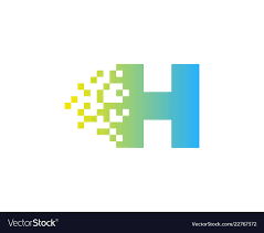 Pixel Letter H Logo Icon Design Royalty