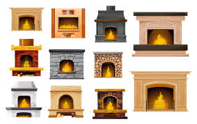 Stone Fireplace Vector Images Browse