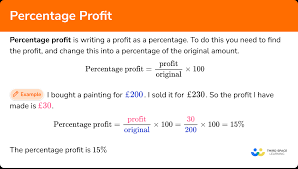 Percentage Profit Gcse Maths Steps