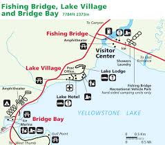 yellowstone maps lake village fishing