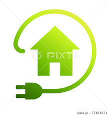 Eco House Icon Vector Green House With