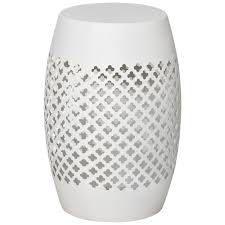 Outsunny Steel Patio End Table Round