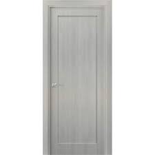 Sartodoors Pantry Kitchen Door 36 X 84 With Hardware Quadro 4111 Grey Ash Single Panel Frame Trims Bathroom Bedroom Sy Doors Gray
