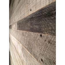 Vintage Timber 3 8 In X 4 Ft Random Width 3 In 5 In Grey Reclaimed Planks Decorative Wall Panel 10 59 Sq Ft Pack