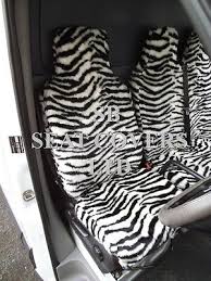 Van Seat Covers Zebra Faux Fur