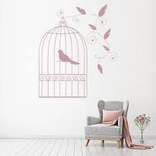 Vintage Bird Cage Wall Sticker