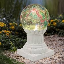 Solar Ed Glass Garden Globe Sphere