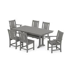 Farmhouse Dining Set With Trestle Legs