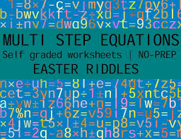 Multi Step Equations Easter Math