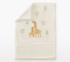 Giraffe Heirloom Baby Blanket Pottery