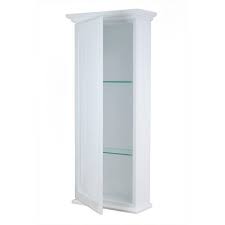 Leesburg 4 25 X 15 5 X 31 5 White Enamel Bathroom Storage Wall Cabinet