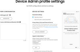 configure a device admin profile